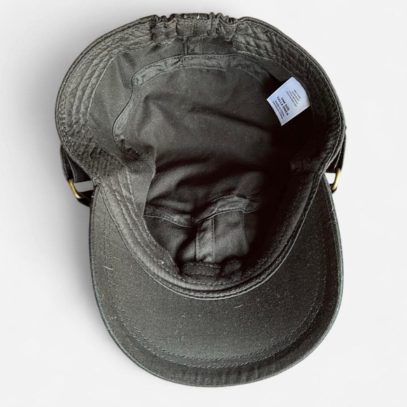 SOLD Vintage Y2K Black Cotton Military Chic Cadet Cap 🖤 - Picture 4 of 6